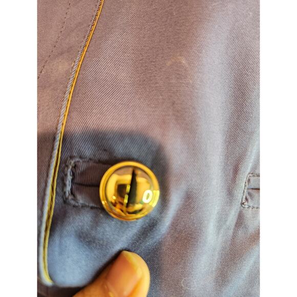 Gianni Versace Vintage‎ Double-Breasted Jacket Size 21 PTP Italy Designer Gold - Picture 5 of 9